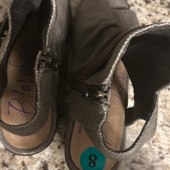 Women’s BLOWFISH Peep Toe and open heel canvas sandals. Size 8 - Picture 3 of 4